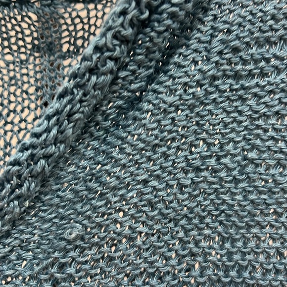 Crochet knit sweater vest with gray trim P2P: 20-21”. Length 24.25” - Picture 3 of 6